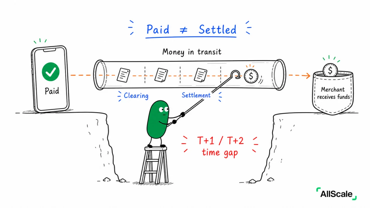 Auth, Capture, Settlement: The full journey before the money lands in the pocket: While we're here, let's revisit post #3, where we said Void and Refund are two different things. Now you can see why: