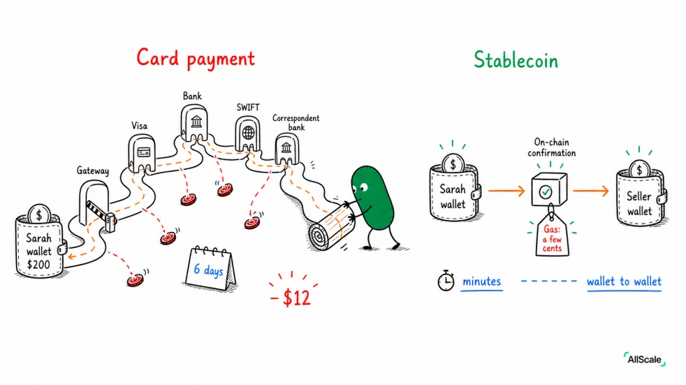 The real journey of a cross-border card payment: 5 players, 6 days, 12 dollars lost: Recap