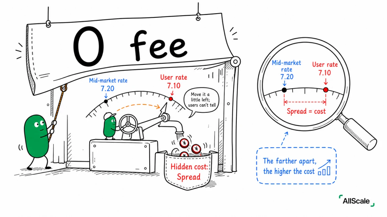 Mid-market rate vs. what you actually get: the hidden spread: 4. Stablecoins: use "digital dollars" and skip the round trips