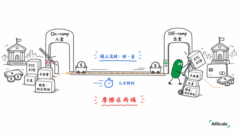 On-ramp 和 Off-ramp:进出加密世界的两道门:四、AllScale:让出入金这道门尽量少折腾